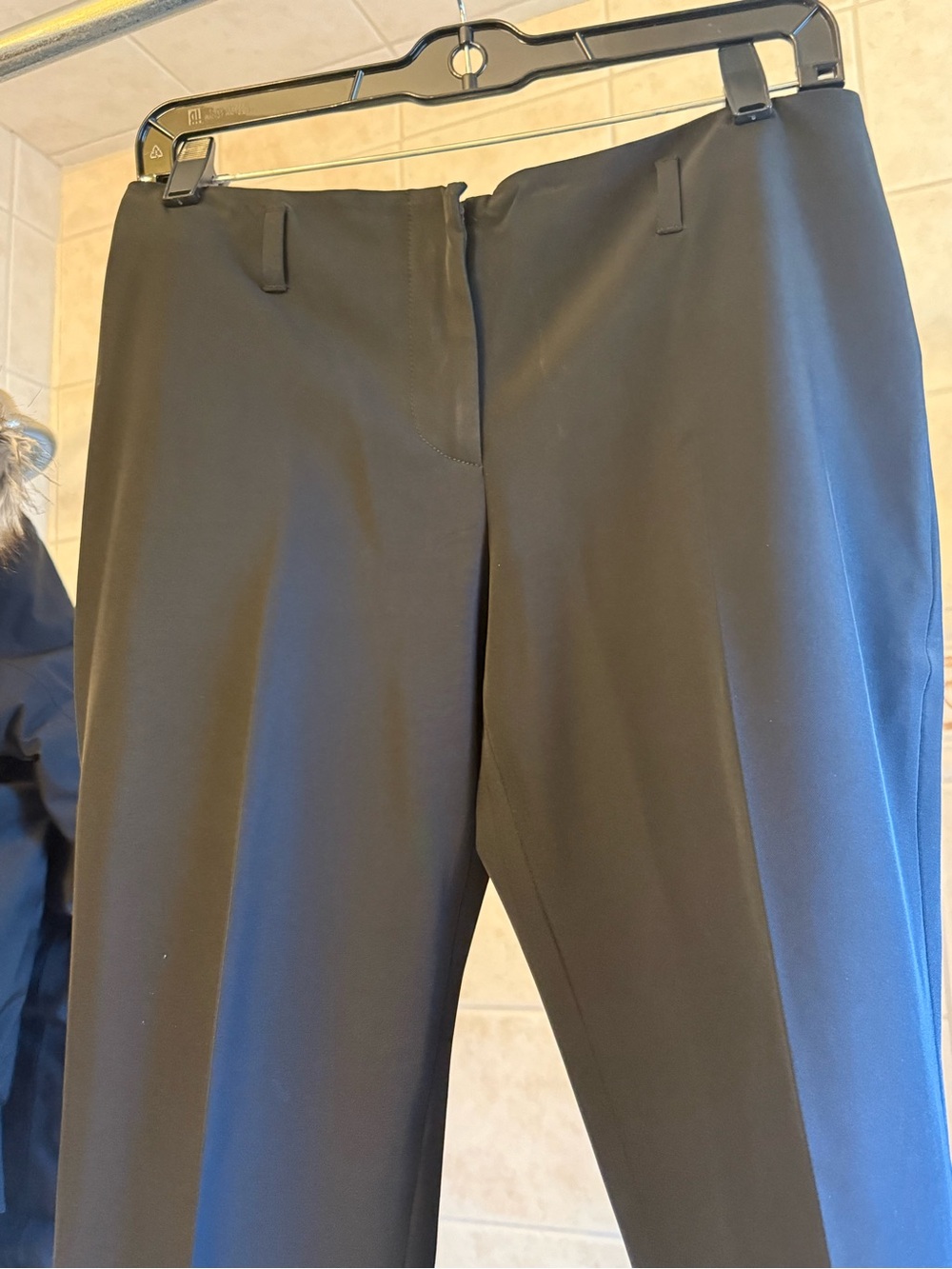 Classic Black Straight-Leg Dress Pants